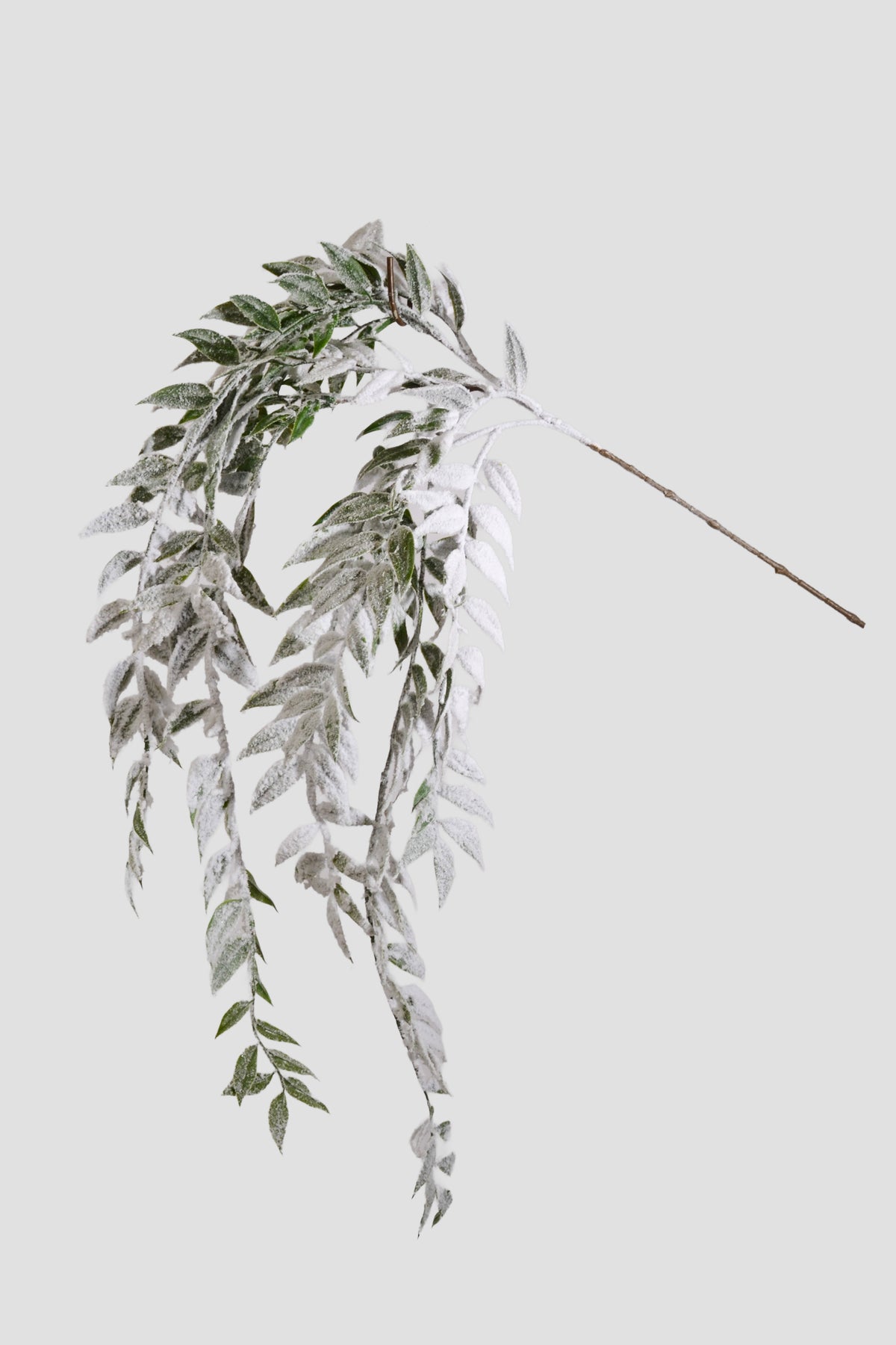 50" Snow Nandina Leaf Hanging Spray White/Green