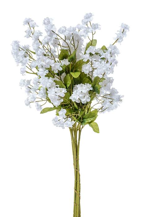 19" Silk Double Babybreath White Pkg/6