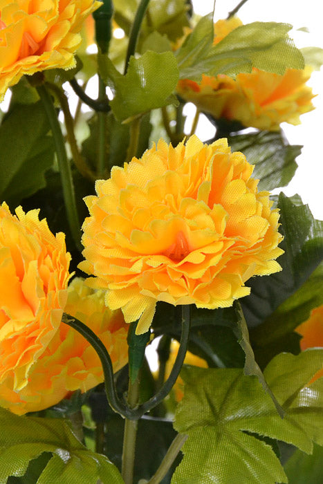 18" Silk Mum Bush Yellow