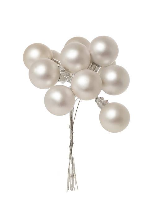 25mm Matte Glass Ball Silver Pkg/144