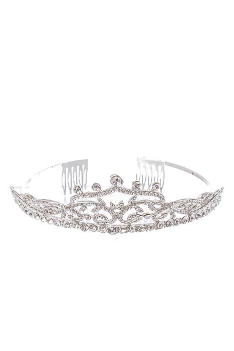 2" Rhinestone Tiara Silver