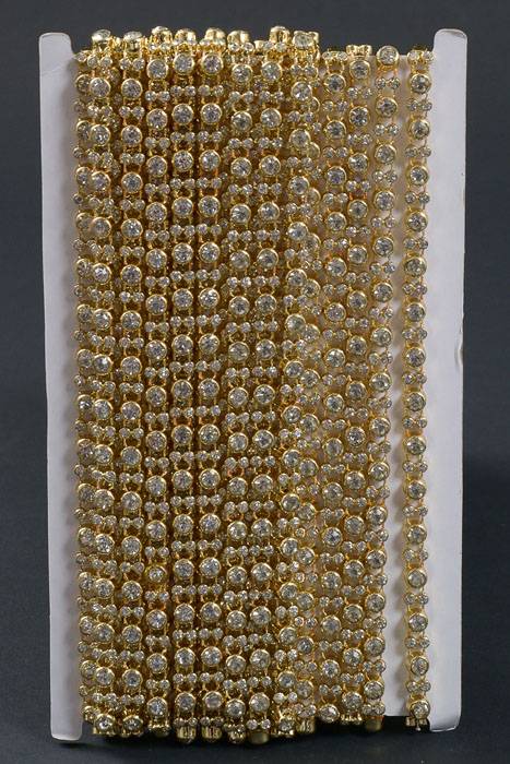 10yds Round Rhinestone/diamond Garland Gold