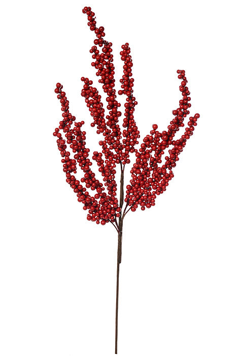 28" Waterproof Cluster Branch Spray Red