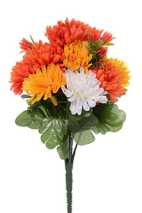 12" Mum Bush Orange/yellow