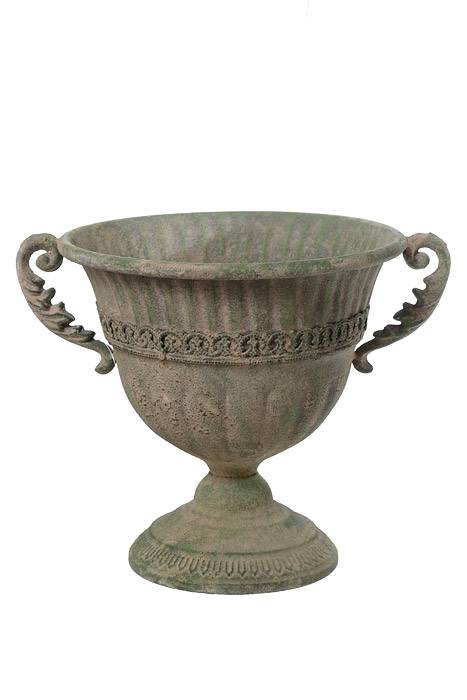 9.5" X 9.5" Metal Trophy Urn Green