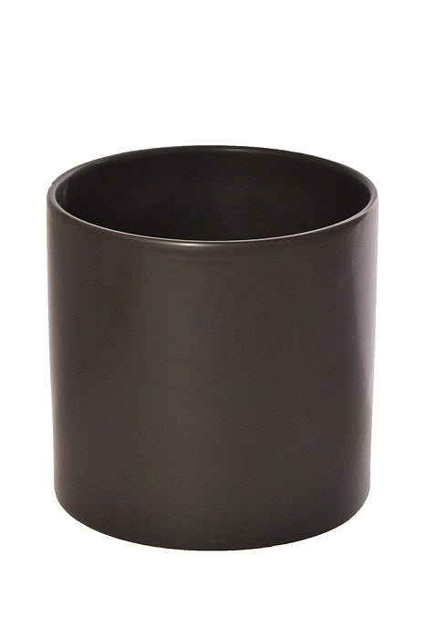 6.5" X 6.25" Cercle Pot Matte Black