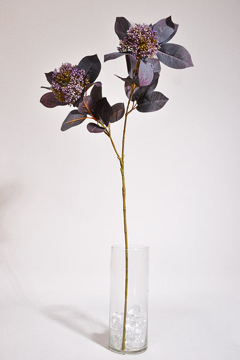 29" Silk Blossom Spray Dark Purple