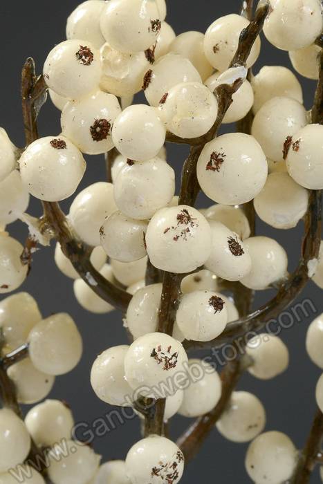12.5" Plastic Ilex Winterberry Pick White