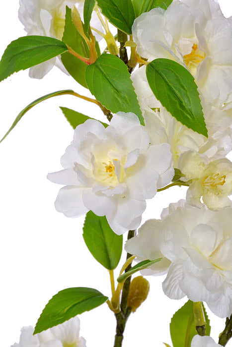 28" Silk Cherry Blossom Spray Cream