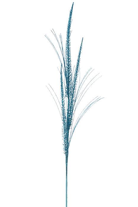 34" Glitter/mica Triple Spike Grass Spray Blue