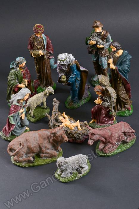 3.5" - 11" Resin Nativity Scene Set/12