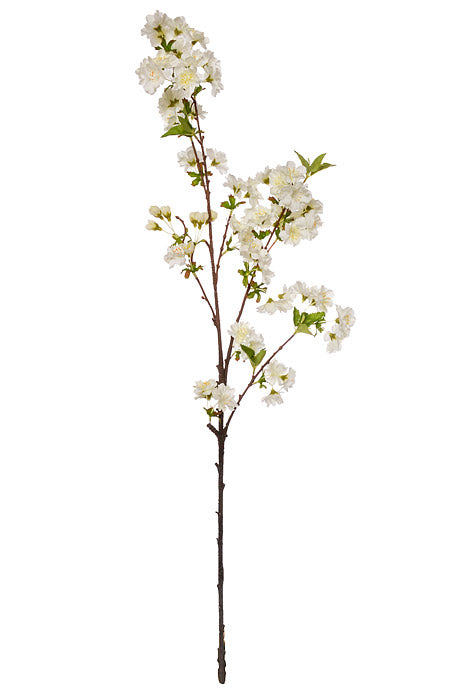 36" Silk Cherry Blossom Spray Cream