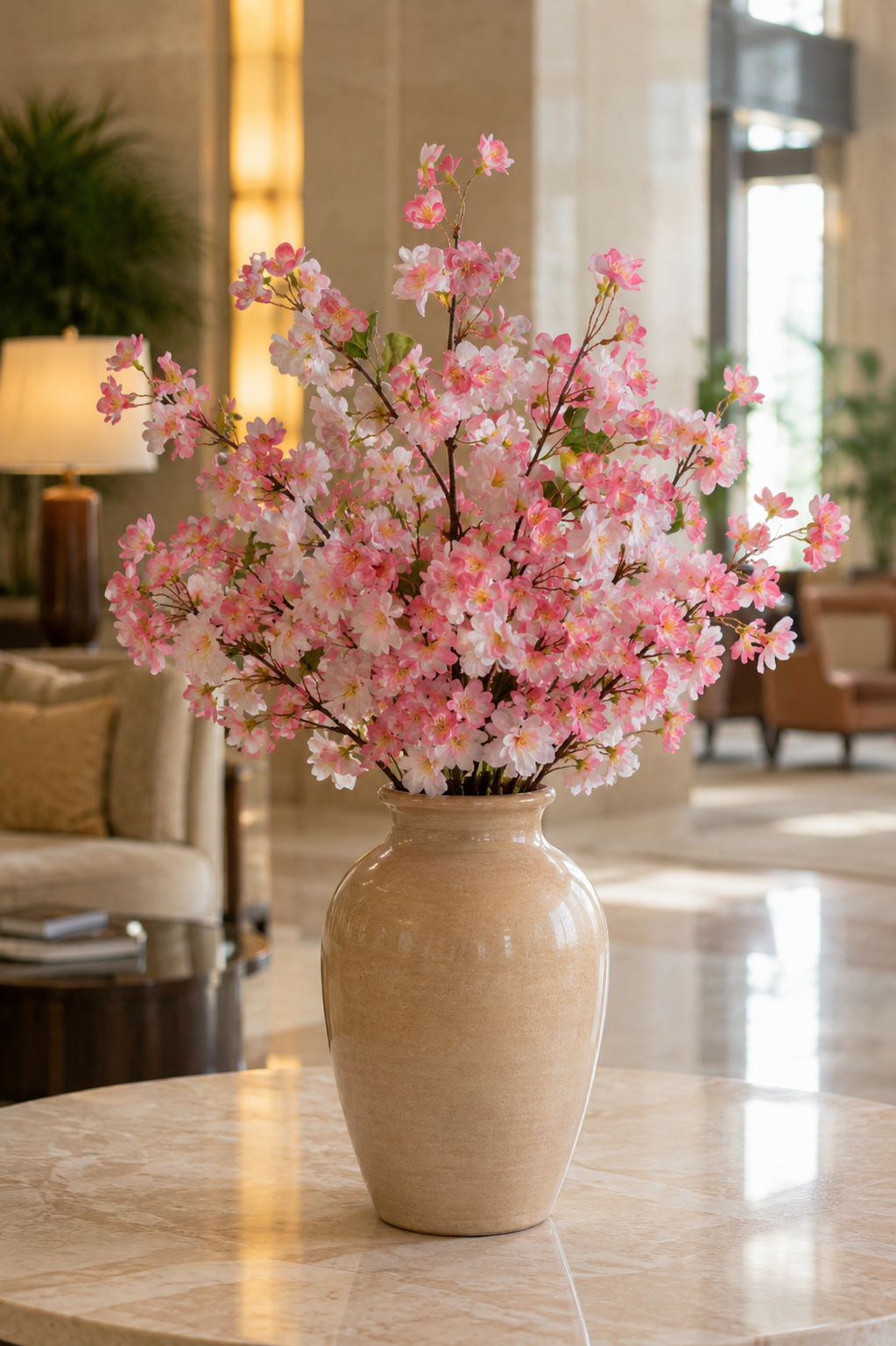 41" Cherry Blossom Spray Pink/two Tone