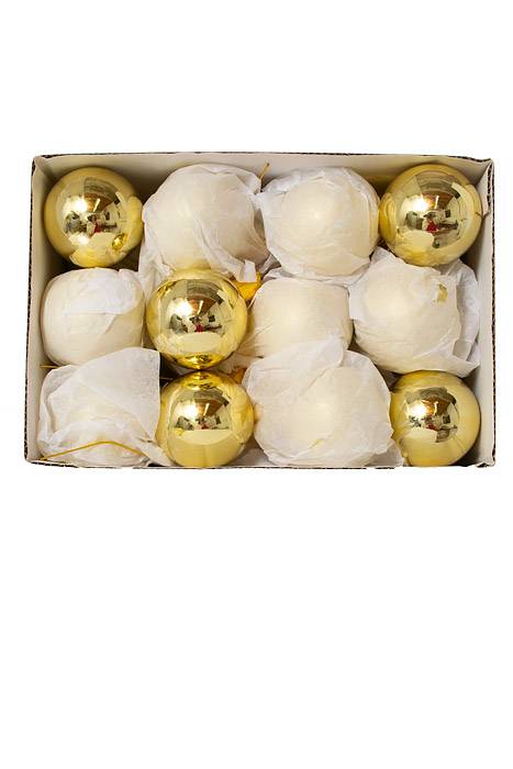 50mm Gloss Glass Ball Gold Pkg/24