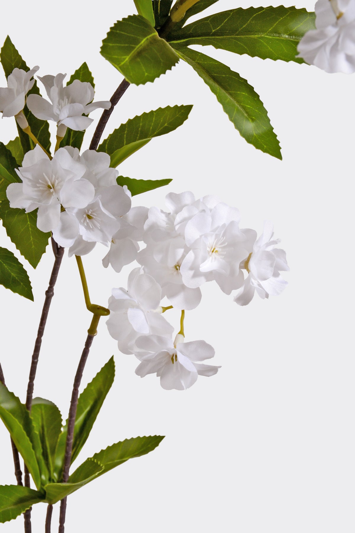 51" Silk Cherry Blossom Spray White