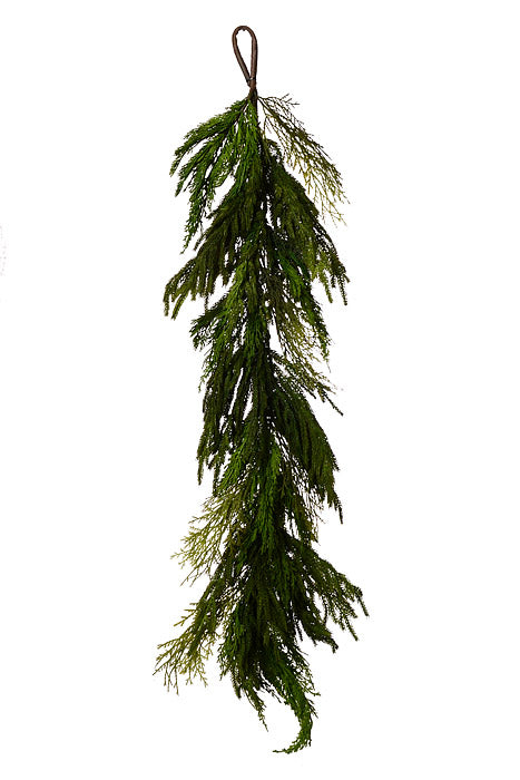 48" Cyprus Norfolk Pine Garland Natural Green