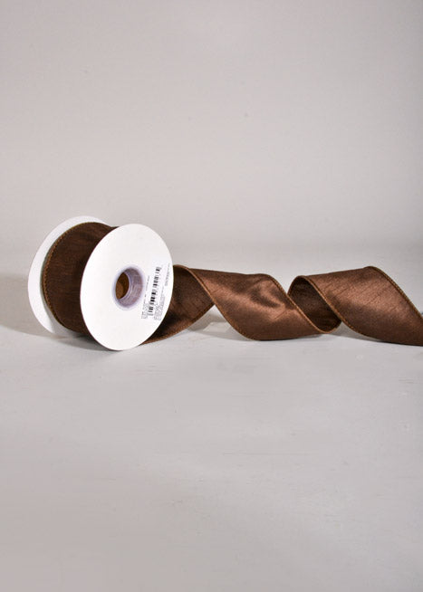 2-1/2" X 10Yds Wired Anisha Ribbon Coffee Bean
