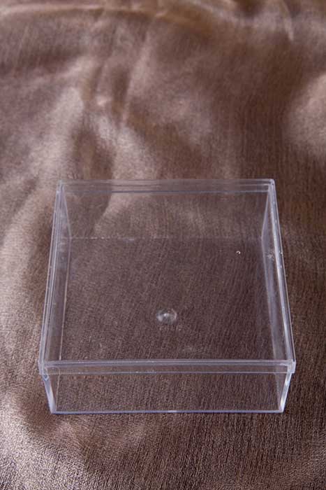 3.75" X 1.5" Square Box Clear Pkg/12