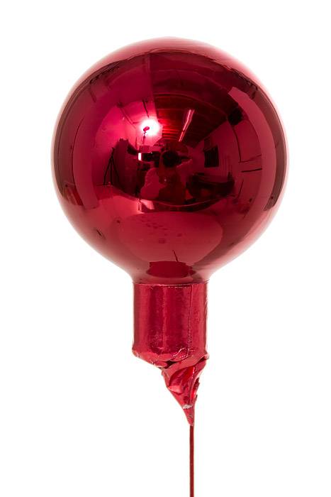 40mm Gloss Glass Ball Ornament Burgundy Pkg/48