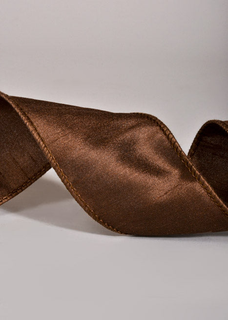 2-1/2" X 10Yds Wired Anisha Ribbon Coffee Bean