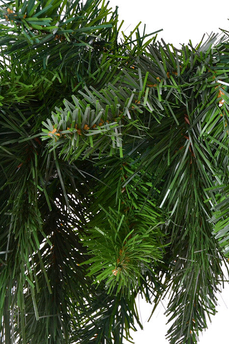 30" Lite Deluxe Evergreen Wreath With Clear Lights Green