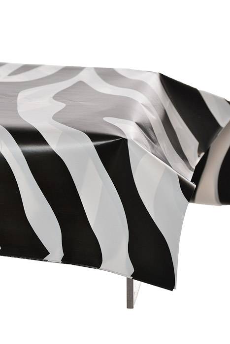 4.5Ft x 9Ft Zebra Print Table cover Black/White
