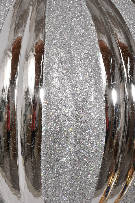 300Mm Stripe Ball W/Glitter Silver/Laser Silver