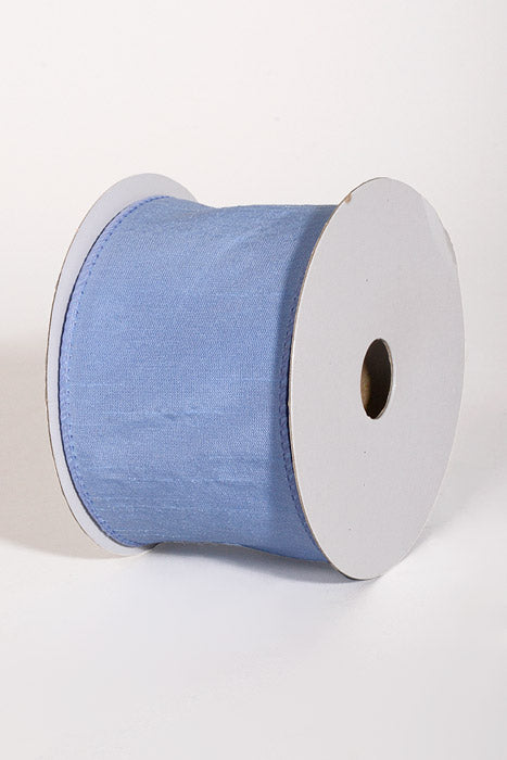 2.5" X 10Yds Wired Faux Dupion Ribbon Iris