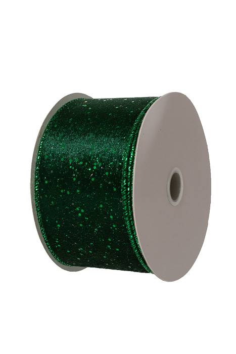 2.5" X 10 Yds Glitter Lush Velvet Dark Green