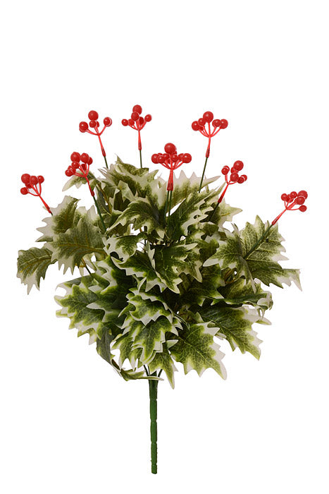 17" Holly Bush Green/White