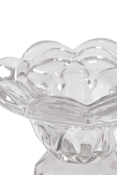 5.4" Crystal Sigle Lite Candle Holder Clear