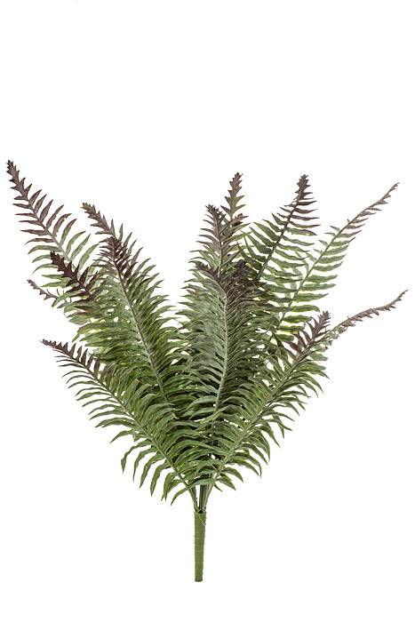 22" Frost River Fern Bush Green/burgundy