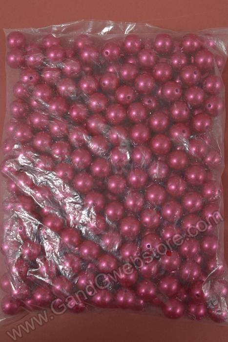 16mm Abs Pearl Beads Raspberry Pkg(500g)