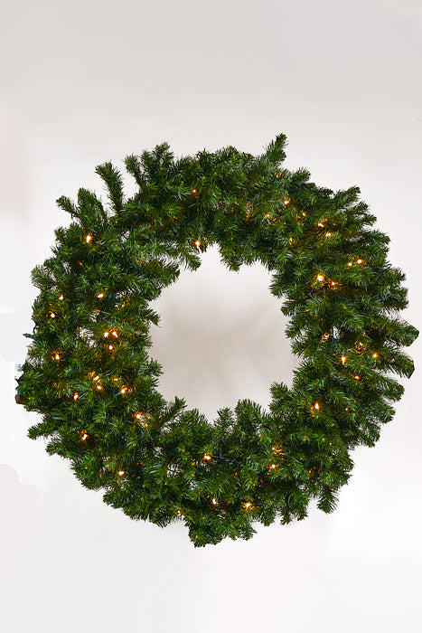48" Majestic Double Wreath W/100 Smart Lights Green