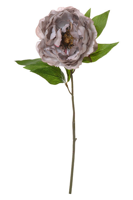 18.5" Silk Décor Peony Spray Gray