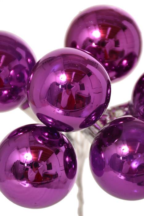 30mm Gloss Glass Ball Ornament Purple Pkg/72