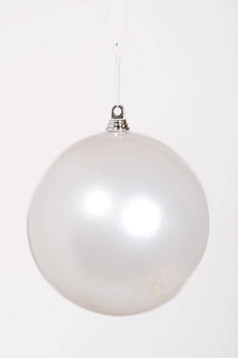 250Mm Plastic Ball Ornament White