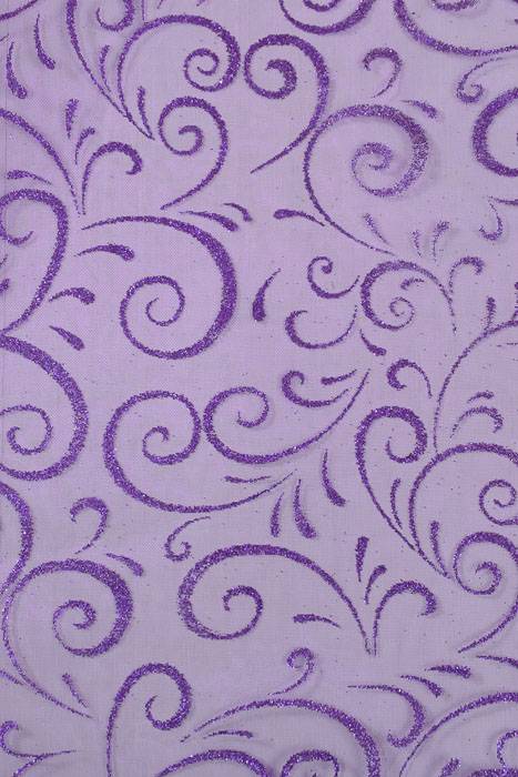 9" X 10ft Sparkle Swirl Organza Purple Pkg/6