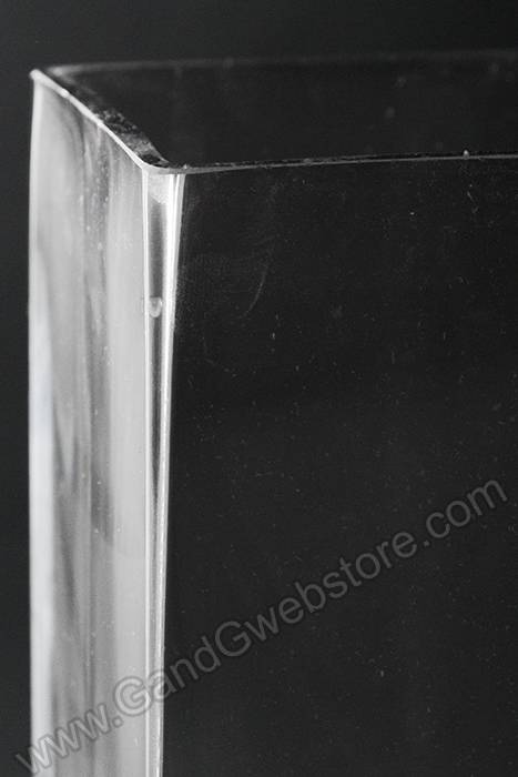 5" X 5" X 18" Square Glass Vase Clear