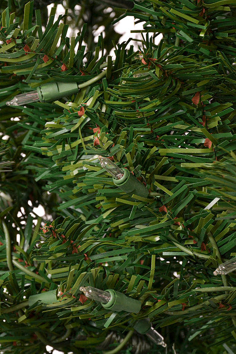 4Ft X 23" Hudson Valley Pencil Tree 150 Lights Two Tones Green/Clear Brite