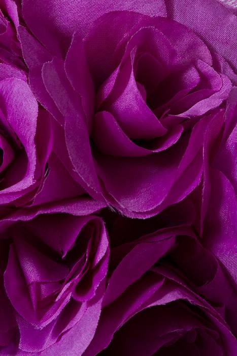 8" Rose Ball W/ribbon Purple