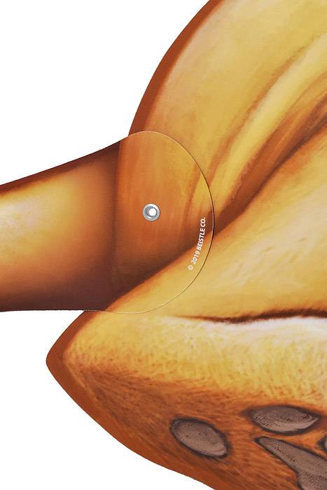 46" Jointed Cutout Lion Yellow/Brown