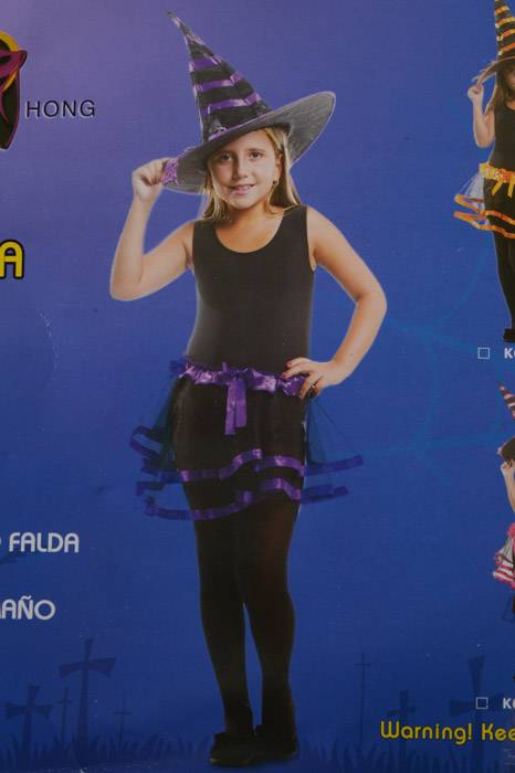 Witch Hat And Skirt Costume Purple
