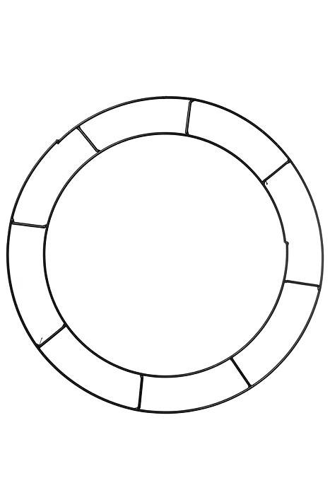 18" Double Flat Wreath Wire Black