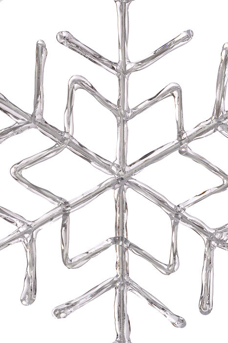 12" Clear Snowflake Ornament Clear