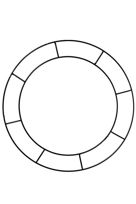 20" Double Flat Wreath Wire Black