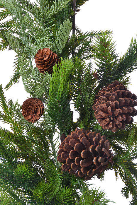 42" Real Touch Norfolk/Spruce/Juniper Swag Natural Green