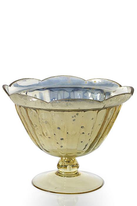 8" X 6.5" Carraway Compote Gold