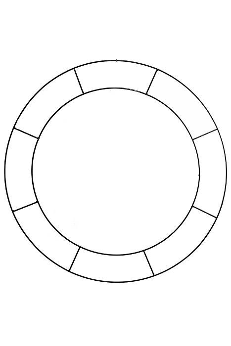 31" Double Flat Wreath Wire Black