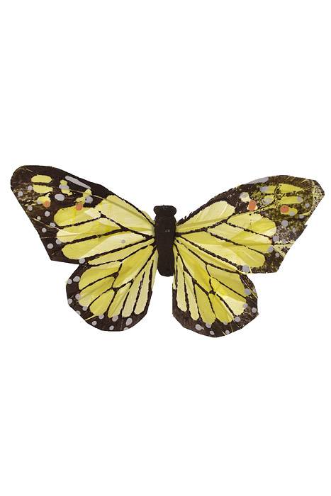 5" Butterfly Monarch Yellow Pkg/12